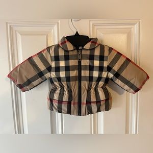 Burberry baby kids puffer jacket coat new with tags size 6 months
